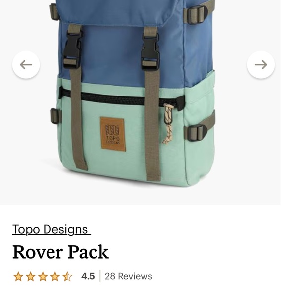 NWT!!! Topo Rover Pack Backpack Classic Stone Blue/Ash Green main image 7